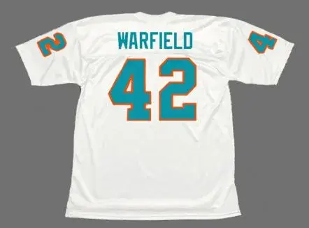 PAUL WARFIELD Miami Dolphins 1972 Throwback NFL Football Jersey 