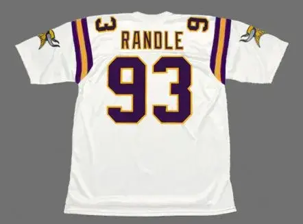 JOHN RANDLE Minnesota Vikings 1998 Away Throwback NFL Football Jersey 