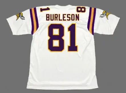 NATE BURLESON Minnesota Vikings 2004 Away Throwback NFL Football Jersey 