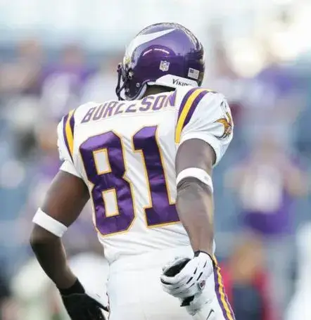 NATE BURLESON Minnesota Vikings 2004 Away Throwback NFL Football Jersey 