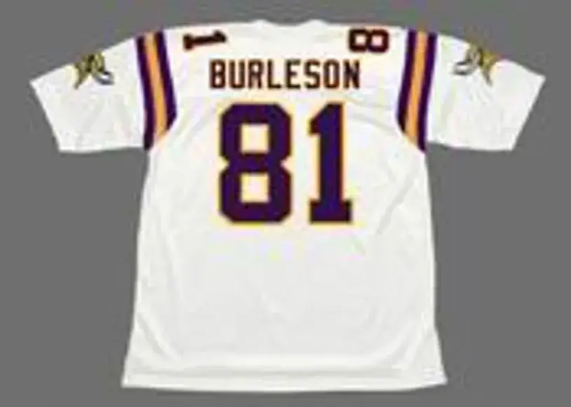 NATE BURLESON Minnesota Vikings 2004 Away Throwback NFL Football Jersey 