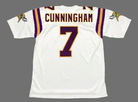RANDALL CUNNINGHAM Minnesota Vikings 1998 Away Throwback NFL Football Jersey 