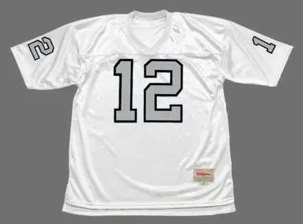 KEN STABLER Oakland Raiders 1970 Away Throwback NFL Football Jersey