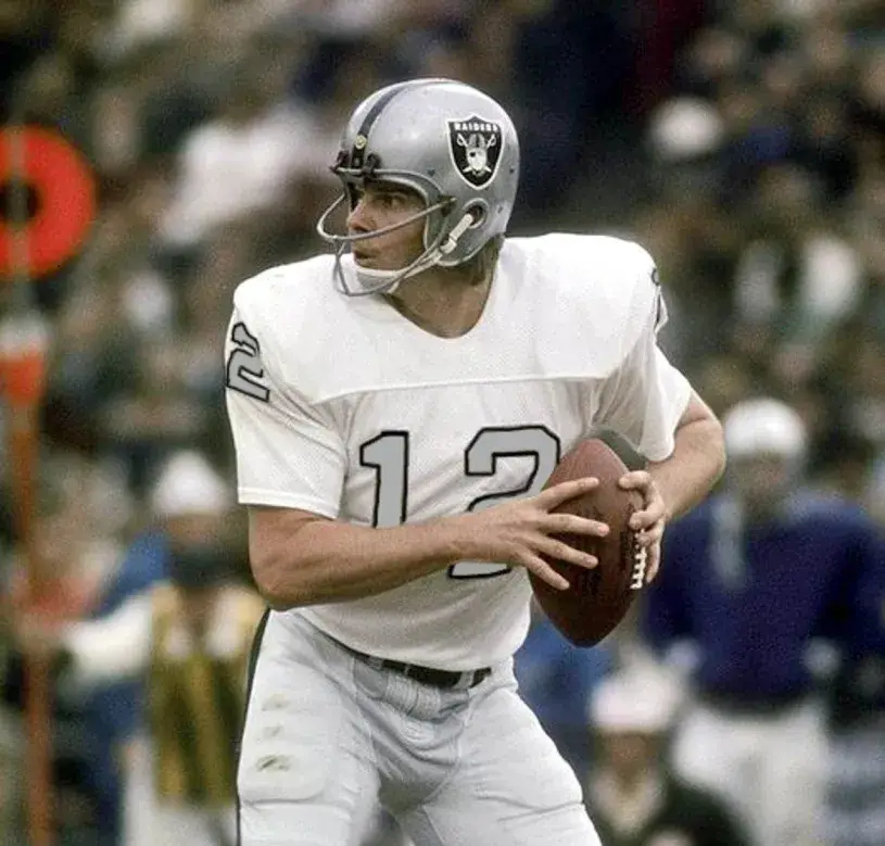 KEN STABLER Oakland Raiders 1970 Away Throwback NFL Football Jersey 
