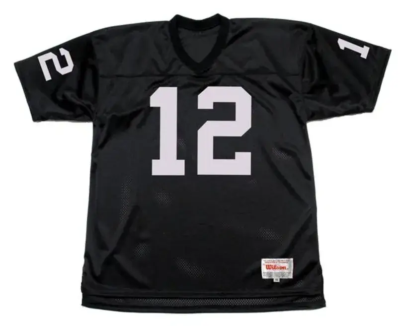 KEN STABLER Oakland Raiders 1976 Home Throwback NFL Football Jersey