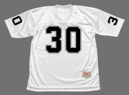 MARK VAN EEGHEN Oakland Raiders 1976 Away Throwback NFL Football Jersey