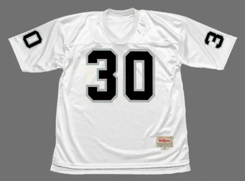 MARK VAN EEGHEN Oakland Raiders 1976 Away Throwback NFL Football Jersey