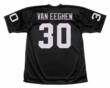 MARK VAN EEGHEN Oakland Raiders 1976 Throwback Home NFL Football Jersey 