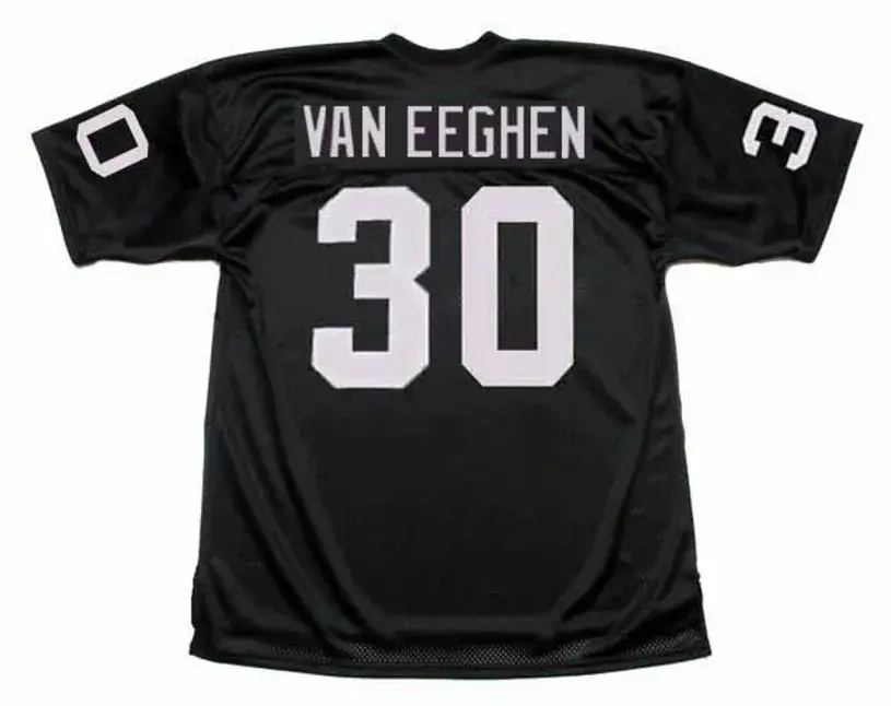 MARK VAN EEGHEN Oakland Raiders 1976 Throwback Home NFL Football Jersey 