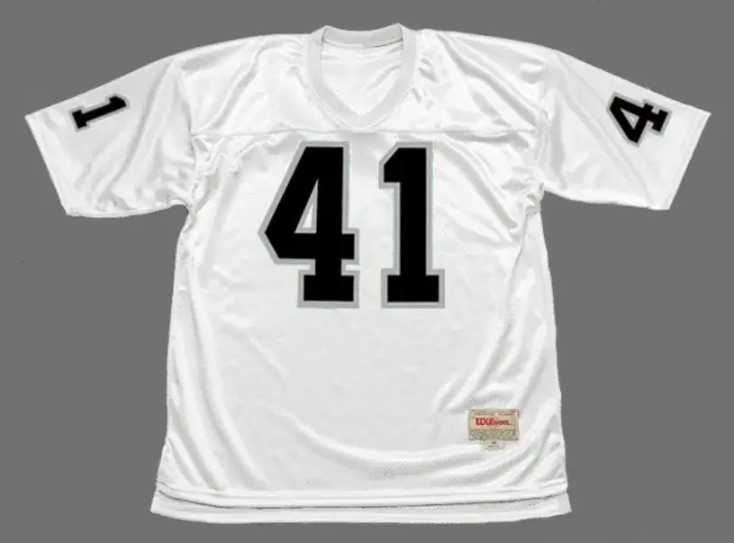 PHIL VILLAPIANO Oakland Raiders 1976 Away Throwback NFL Football Jersey