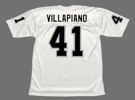 PHIL VILLAPIANO Oakland Raiders 1976 Away Throwback NFL Football Jersey 