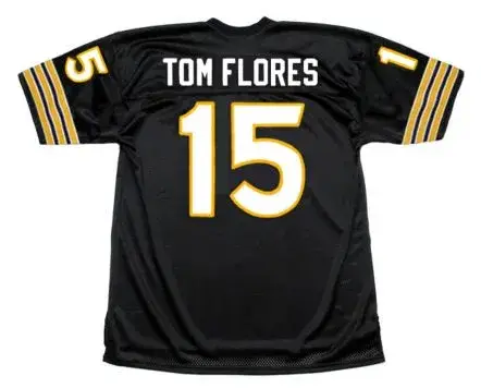 TOM FLORES Oakland Raiders 1960 Throwback Home Football Jersey 