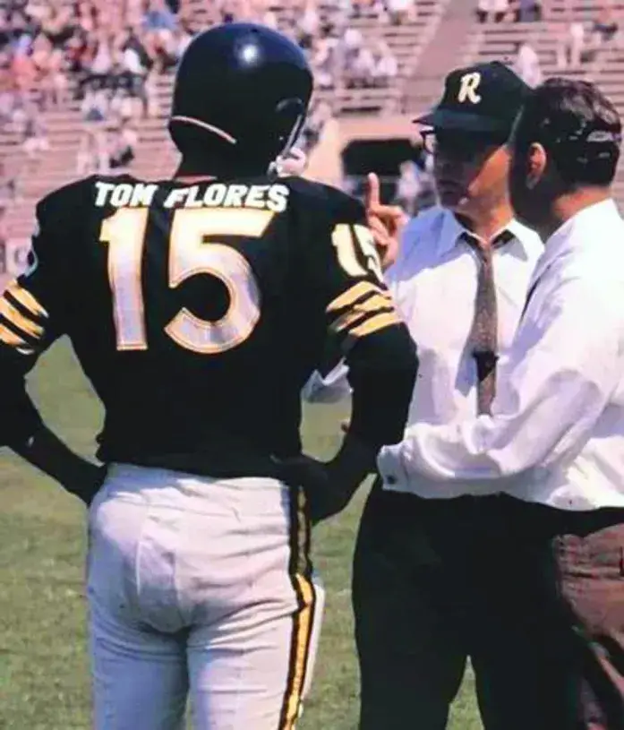TOM FLORES Oakland Raiders 1960 Throwback Home Football Jersey 