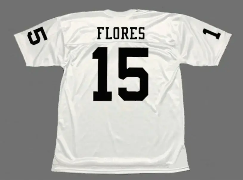 TOM FLORES Oakland Raiders 1966 Throwback Away Football Jersey 