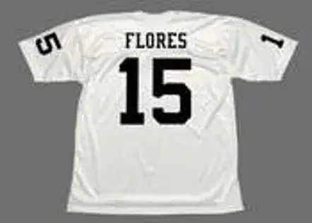 TOM FLORES Oakland Raiders 1966 Throwback Away Football Jersey 