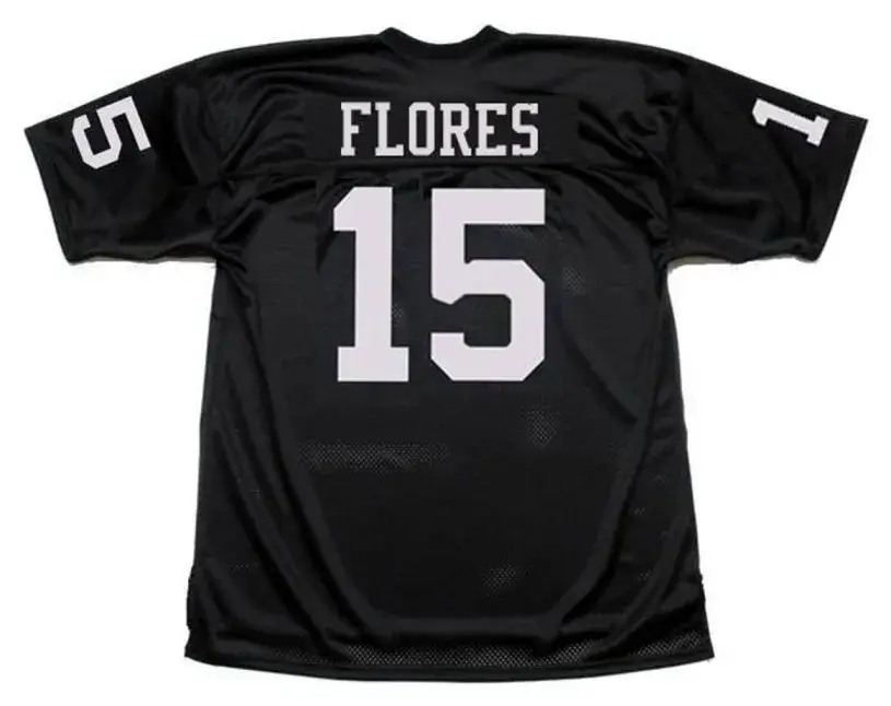TOM FLORES Oakland Raiders 1966 Throwback Home Football Jersey 