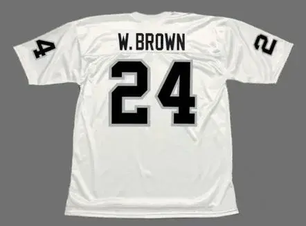 WILLIE BROWN Oakland Raiders 1976 Away Throwback NFL Football Jersey 