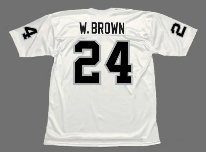 WILLIE BROWN Oakland Raiders 1976 Away Throwback NFL Football Jersey 