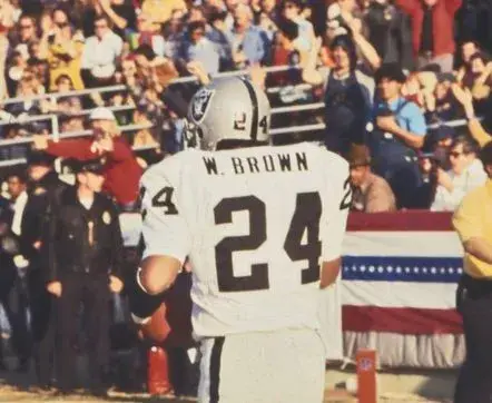 WILLIE BROWN Oakland Raiders 1976 Away Throwback NFL Football Jersey 