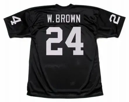 WILLIE BROWN Oakland Raiders 1976 Throwback Home NFL Football Jersey 