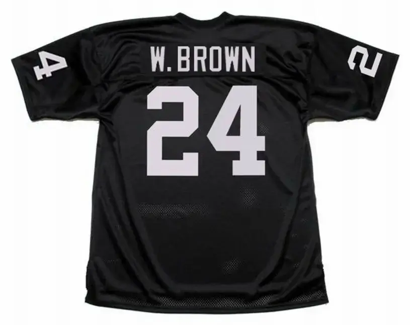 WILLIE BROWN Oakland Raiders 1976 Throwback Home NFL Football Jersey 