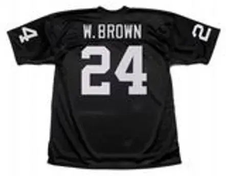 WILLIE BROWN Oakland Raiders 1976 Throwback Home NFL Football Jersey 