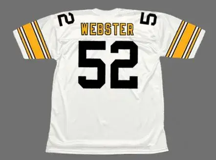 MIKE WEBSTER Pittsburgh Steelers 1975 Throwback Away NFL Football Jersey 