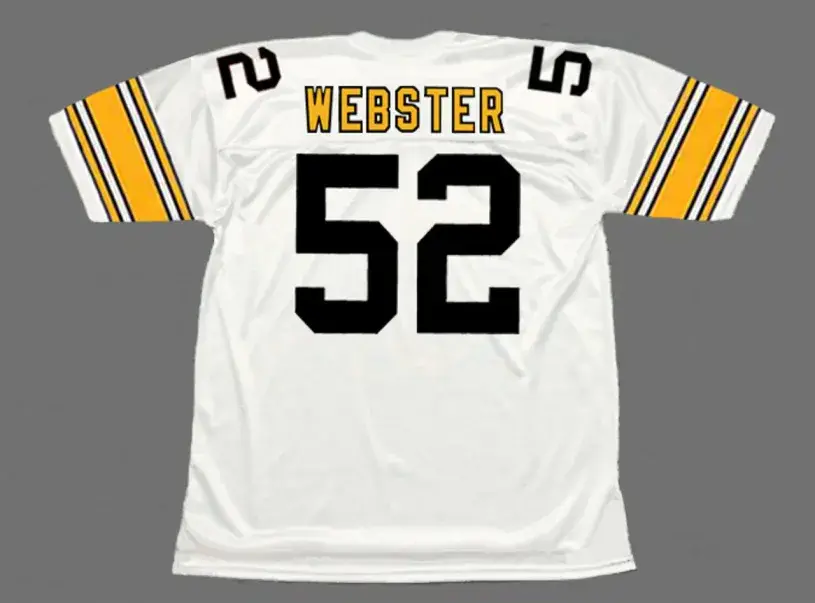 MIKE WEBSTER Pittsburgh Steelers 1975 Throwback Away NFL Football Jersey 