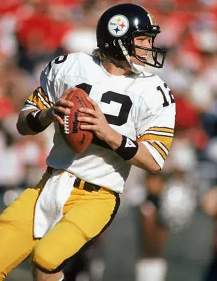 TERRY BRADSHAW Pittsburgh Steelers 1975 Throwback Away NFL Football Jersey 