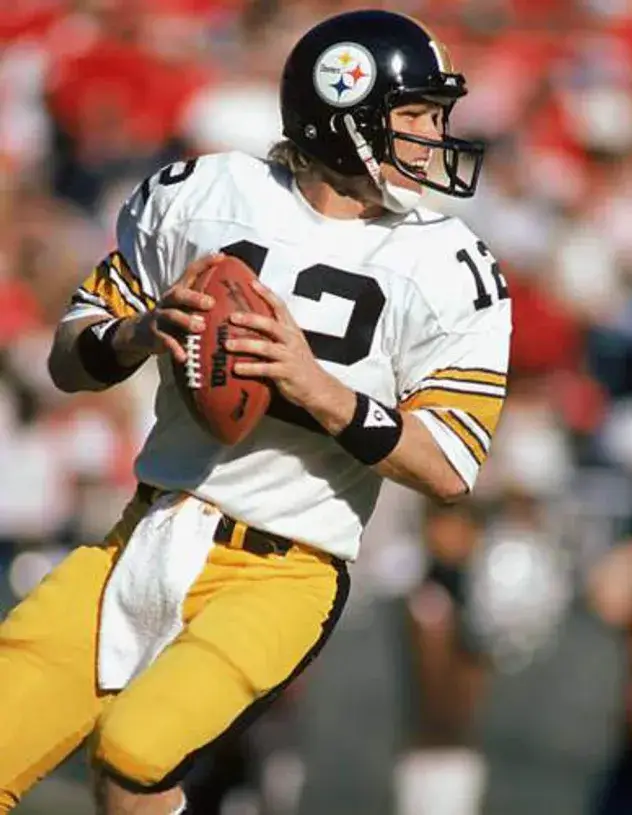 TERRY BRADSHAW Pittsburgh Steelers 1975 Throwback Away NFL Football Jersey 