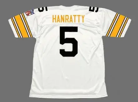 TERRY HANRATTY Pittsburgh Steelers 1969 Throwback NFL Football Jersey 
