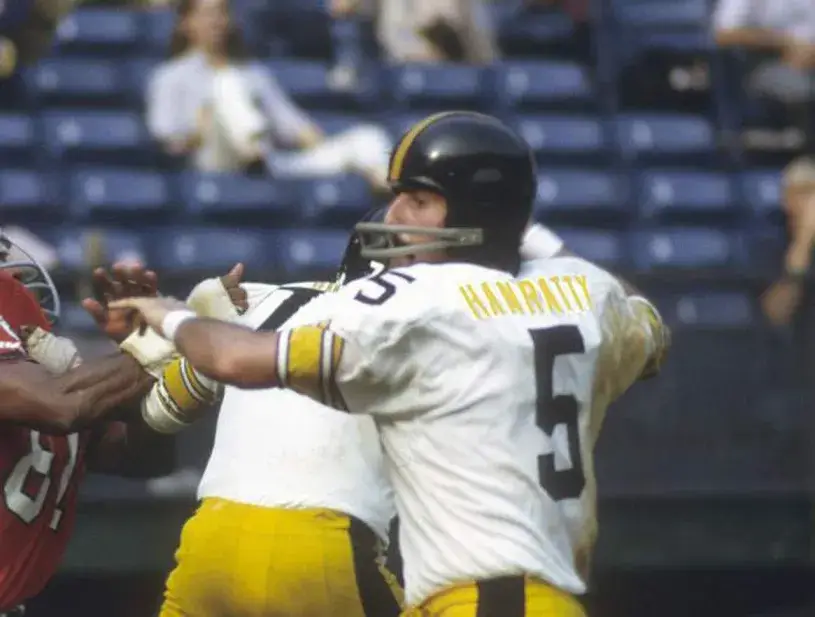 TERRY HANRATTY Pittsburgh Steelers 1969 Throwback NFL Football Jersey 
