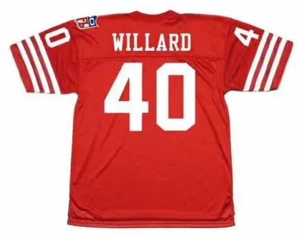 KEN WILLARD San Francisco 49ers 1969 Throwback NFL Football Jersey 