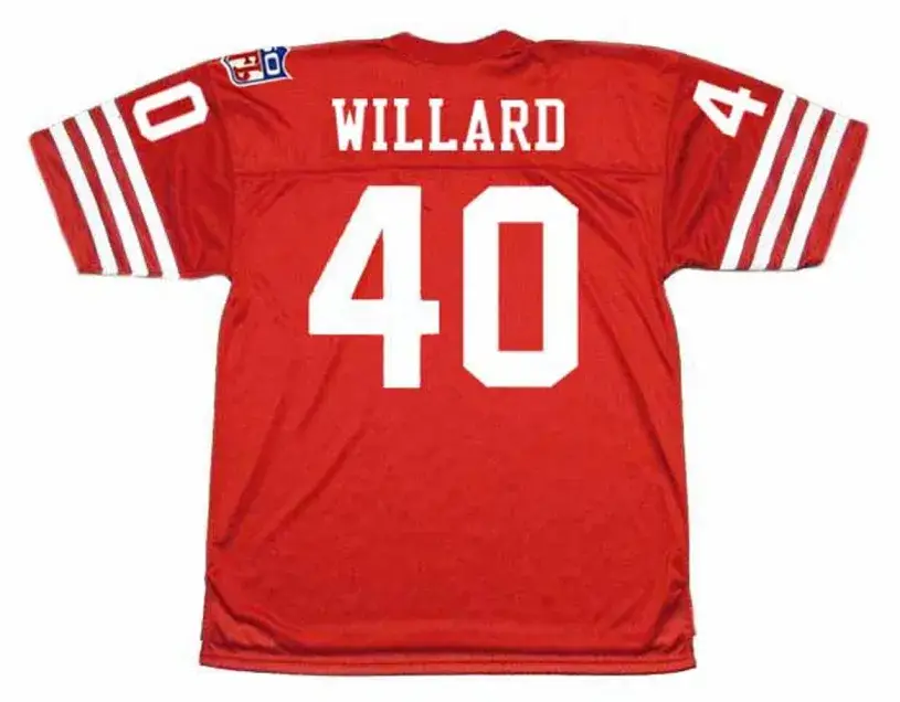KEN WILLARD San Francisco 49ers 1969 Throwback NFL Football Jersey 