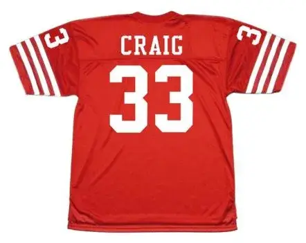 ROGER CRAIG San Francisco 49ers 1988 Throwback Home NFL Football Jersey 