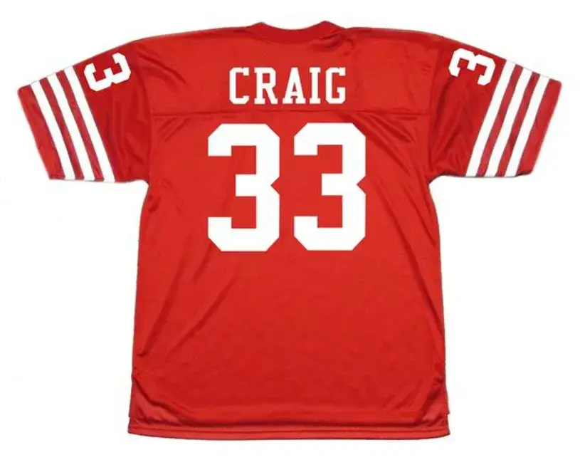 ROGER CRAIG San Francisco 49ers 1988 Throwback Home NFL Football Jersey 