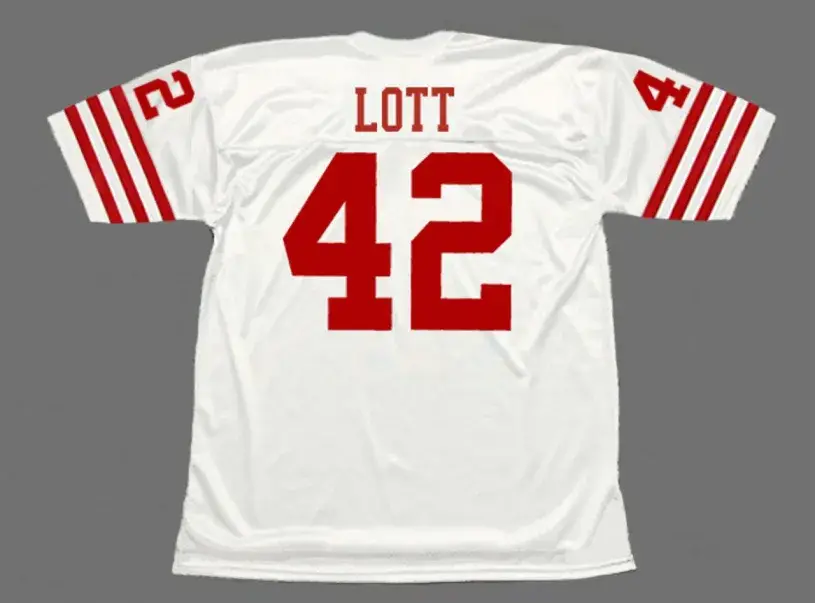 RONNIE LOTT San Francisco 49ers 1988 Throwback Away NFL Football Jersey 