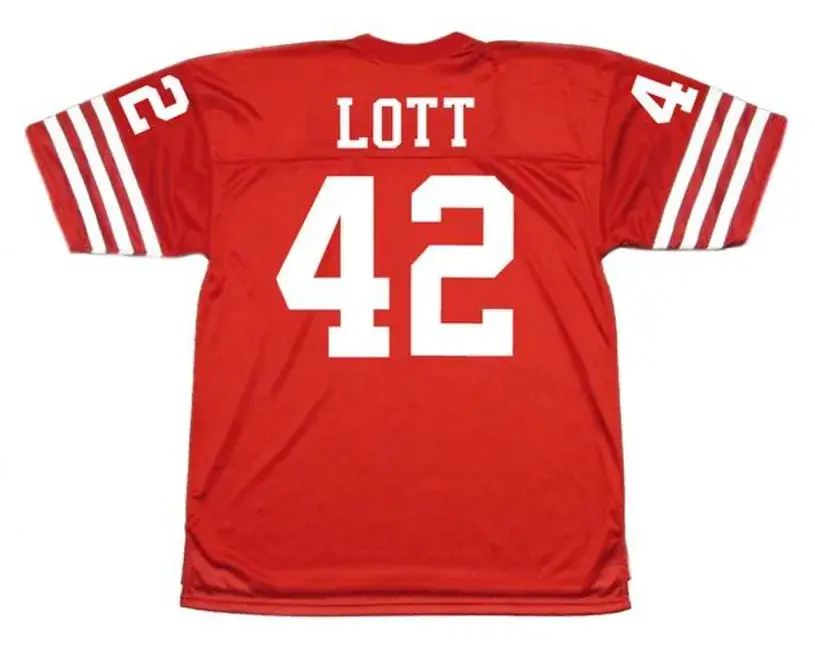 RONNIE LOTT San Francisco 49ers 1988 Throwback Home NFL Football Jersey 