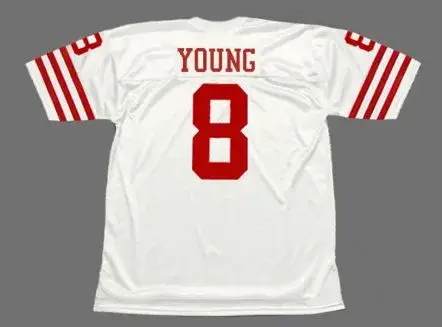 STEVE YOUNG San Francisco 49ers 1988 Throwback Away NFL Football Jersey 