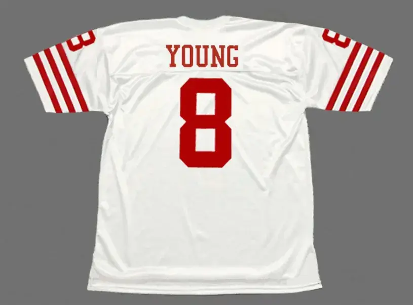 STEVE YOUNG San Francisco 49ers 1988 Throwback Away NFL Football Jersey 