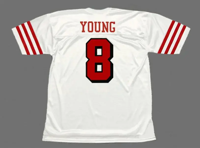 STEVE YOUNG San Francisco 49ers 1994 Throwback Away NFL Football Jersey 