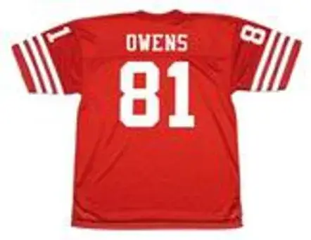 TERRELL OWENS San Francisco 49ers 2002 Throwback Home NFL Football Jersey 