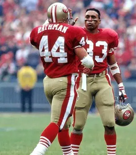 TOM RATHMAN San Francisco 49ers 1988 Throwback Home NFL Football Jersey 