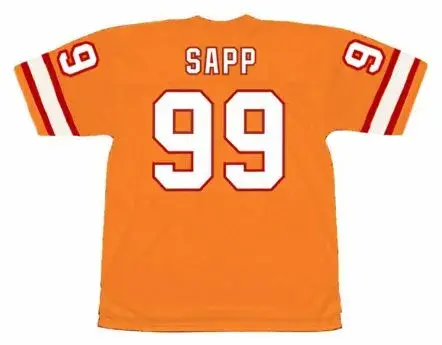 WARREN SAPP Tampa Bay Buccaneers 1996 Home Throwback NFL Football Jersey 