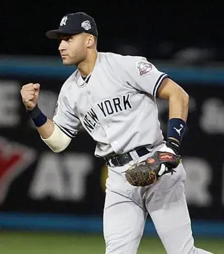 DEREK JETER New York Yankees 2003 Majestic Throwback Away Baseball Jersey 