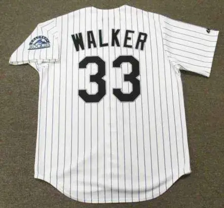 LARRY WALKER Colorado Rockies 2001 Home Majestic  Baseball Throwback Jersey 