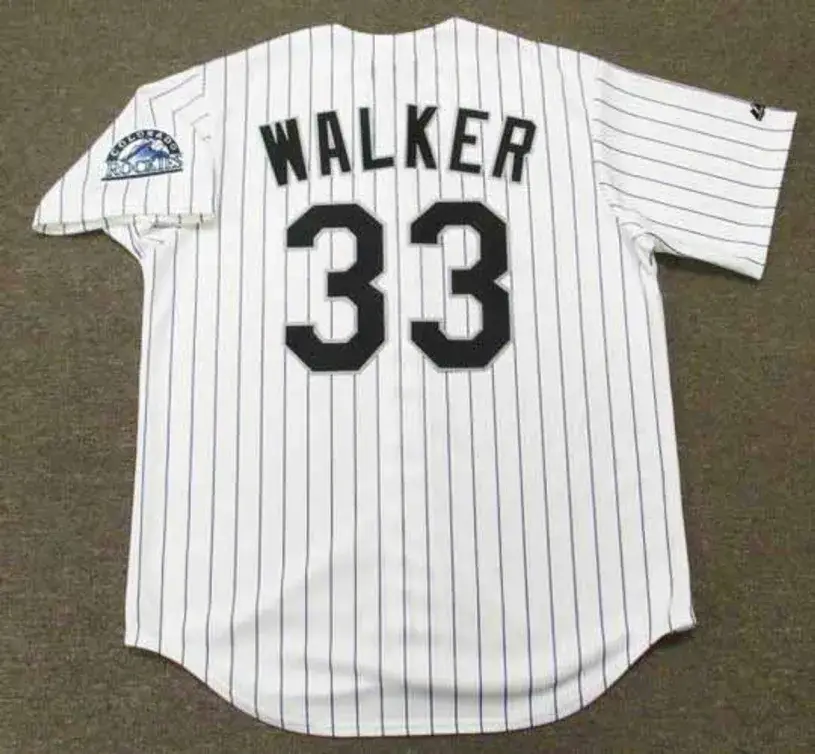 LARRY WALKER Colorado Rockies 2001 Home Majestic  Baseball Throwback Jersey 
