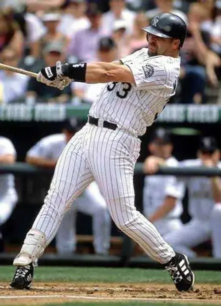LARRY WALKER Colorado Rockies 2001 Home Majestic  Baseball Throwback Jersey 