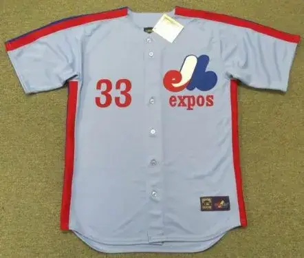 LARRY WALKER Montreal Expos 1989 Majestic Cooperstown Away Baseball Jersey