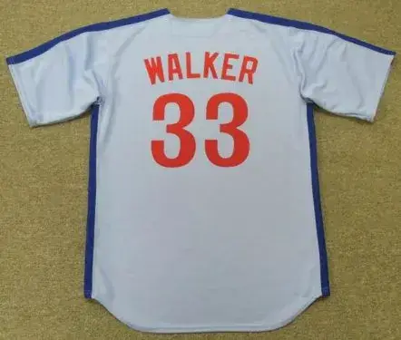 LARRY WALKER Montreal Expos 1989 Majestic Cooperstown Away Baseball Jersey 